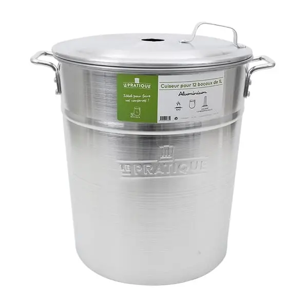 Le Pratique 40-Liter Pressure Canner – Includes 12 Jar Racks For Home Preserving 1