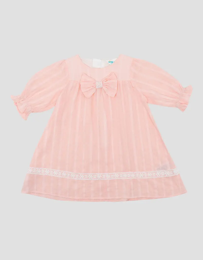 Little M 7/8-Length Woven Dress With Ribbon Trim For Babies 1