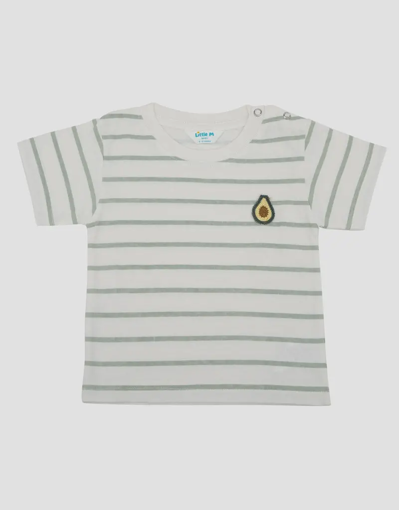 Little M Avocado-Print Striped Baby Top 1