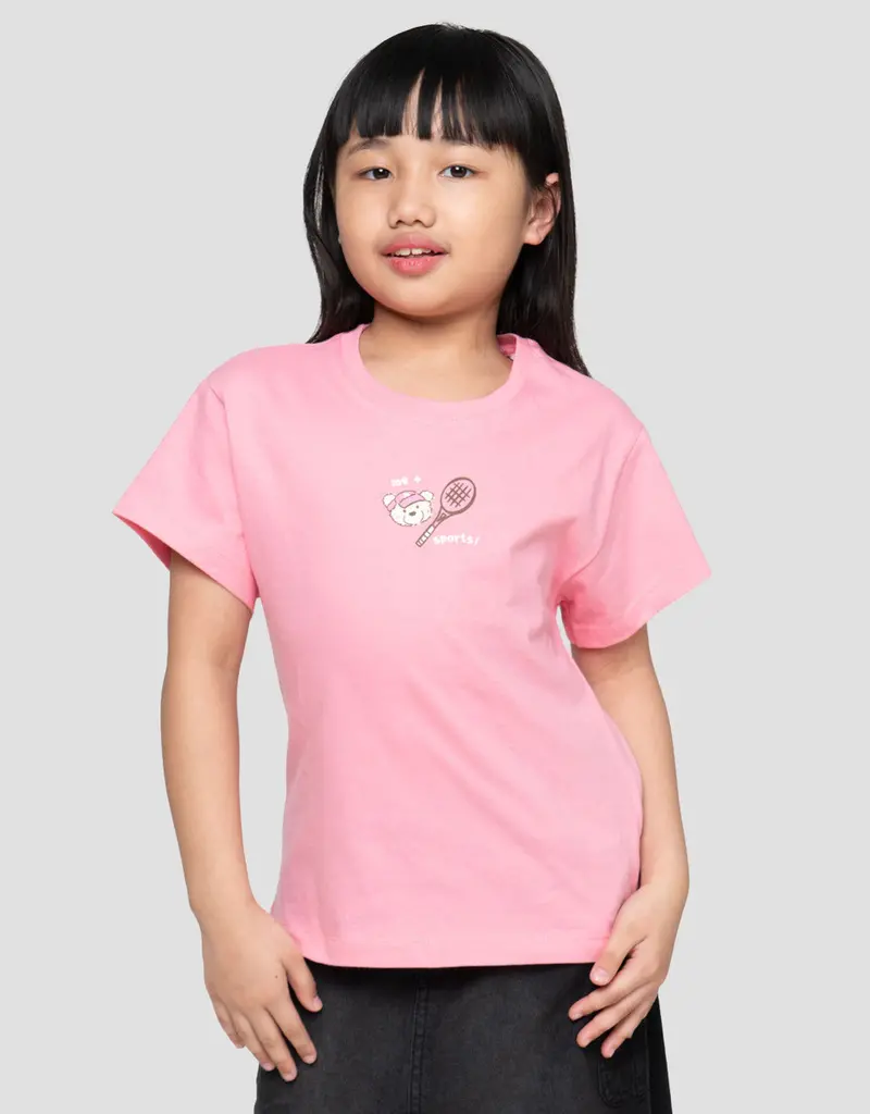 Little M Bear Print Sport T-Shirt #5 For Girls 1