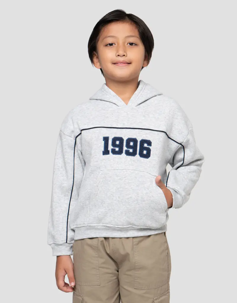 Little M Embroidered Fleece Hoodie For Boys 1