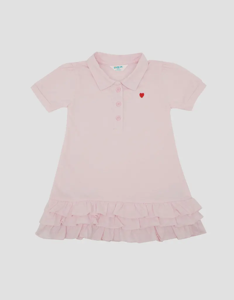 Little M Jersey Polo Top With Ruffle Midi Dress For Babies 1