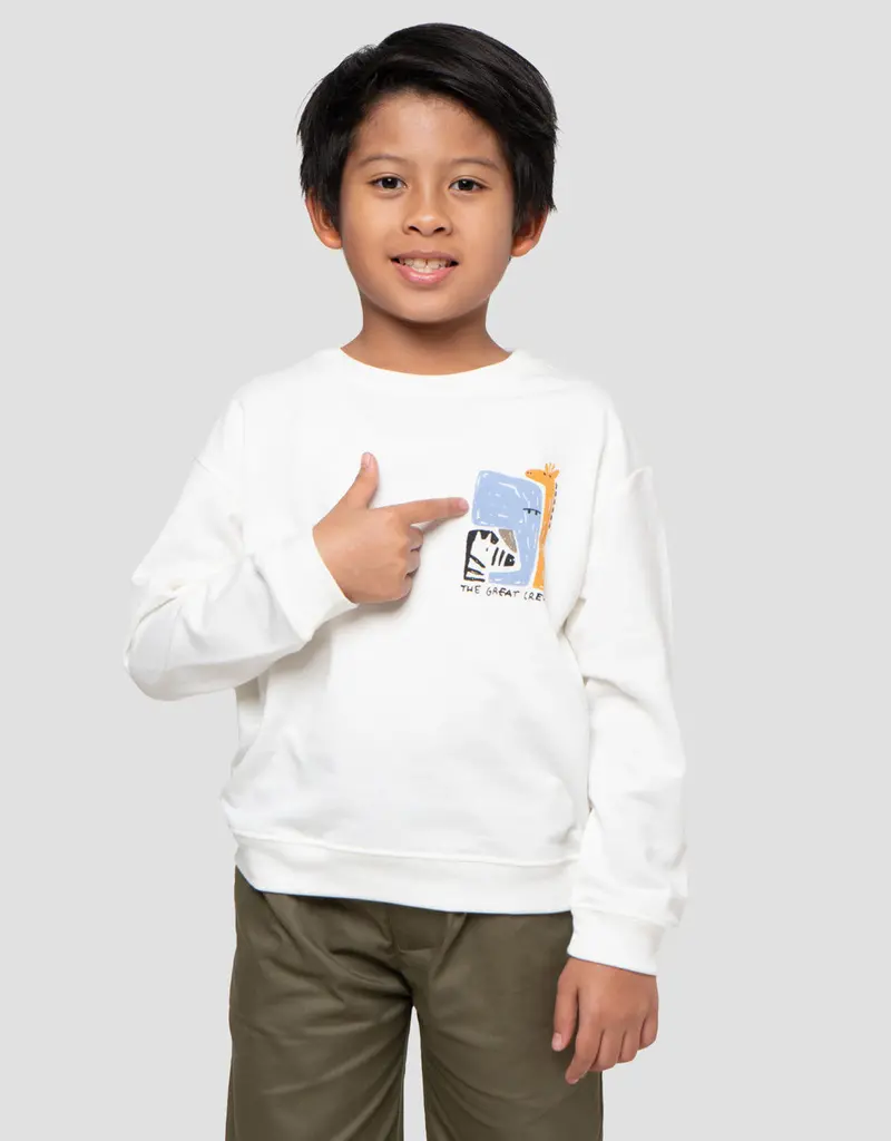 Little M Safari Animal Print Oversized Sweater For Boys 1