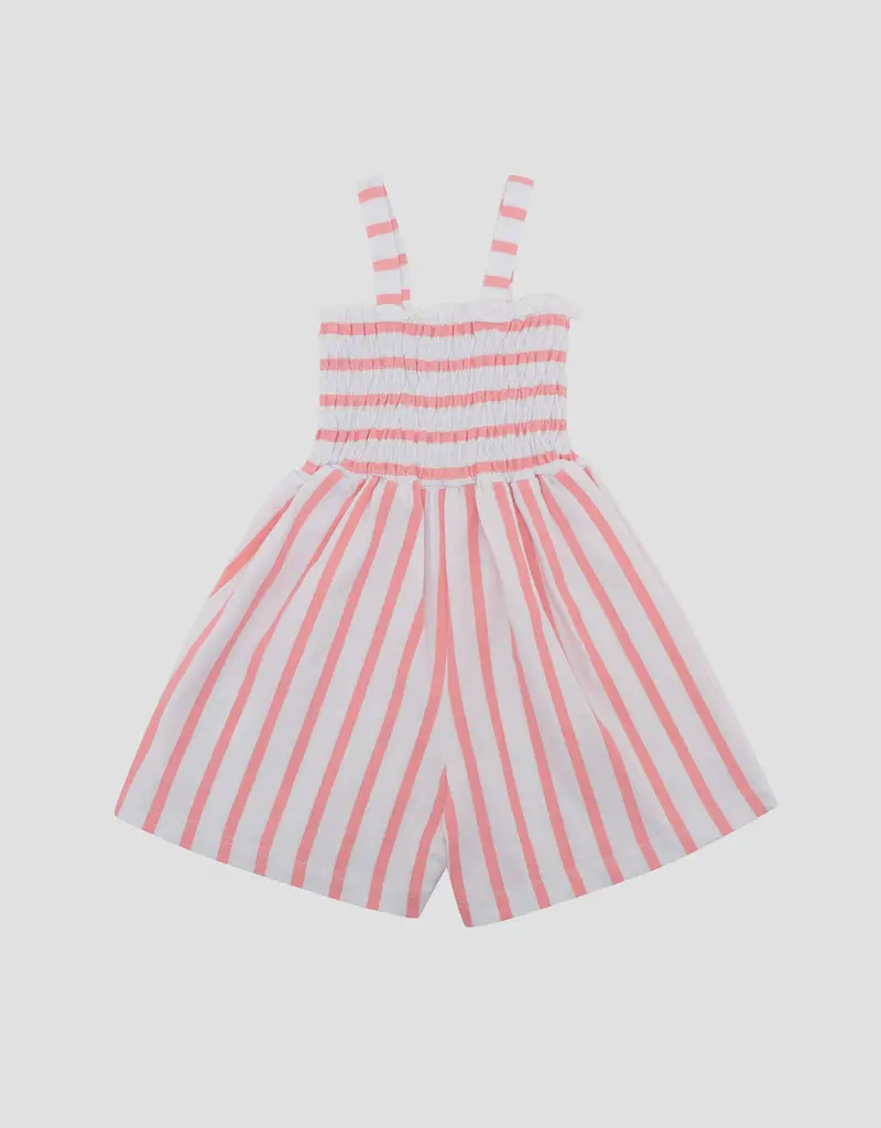 Little M Smoked Stripe Sleeveless Baby Romper 1