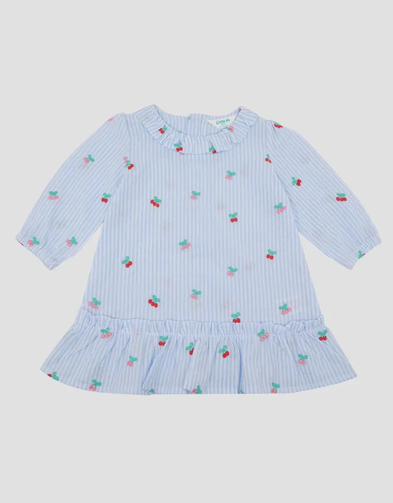 Little M Textured Cherry-Print Dress For Babies 1