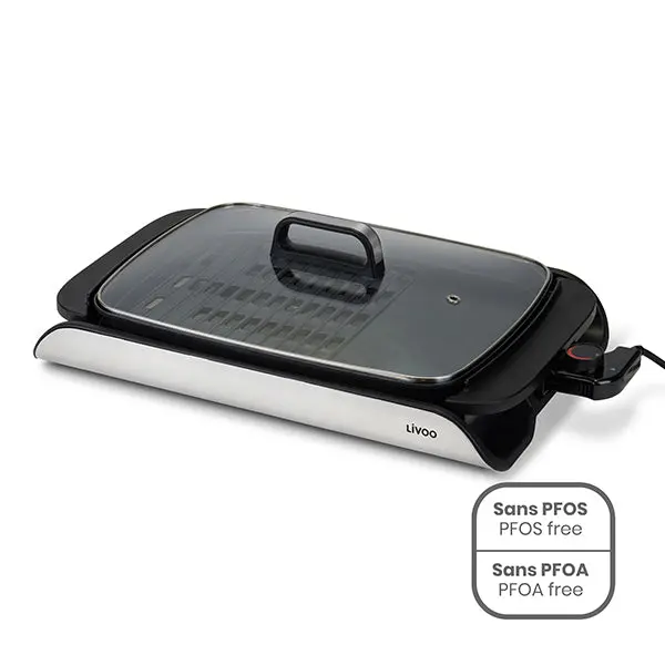 Livoo Covered Electric Grill Plancha – 2000 W (Model Doc321) 1