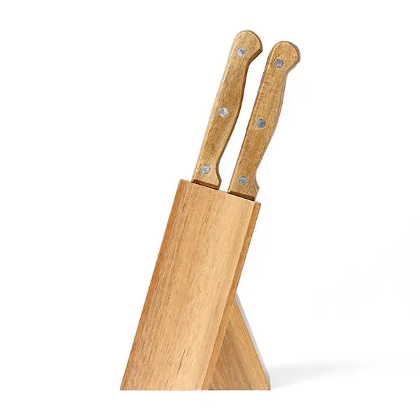 Livoo Wooden Steak Knife Set – 6-Piece Assorted Blade Collection 1