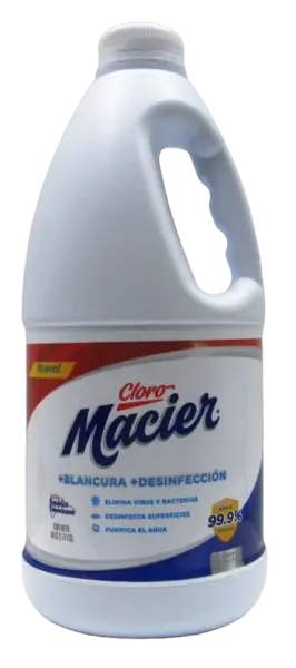 Macier Household Chlorine Bleach, ½ Gallon (64 Oz) 1