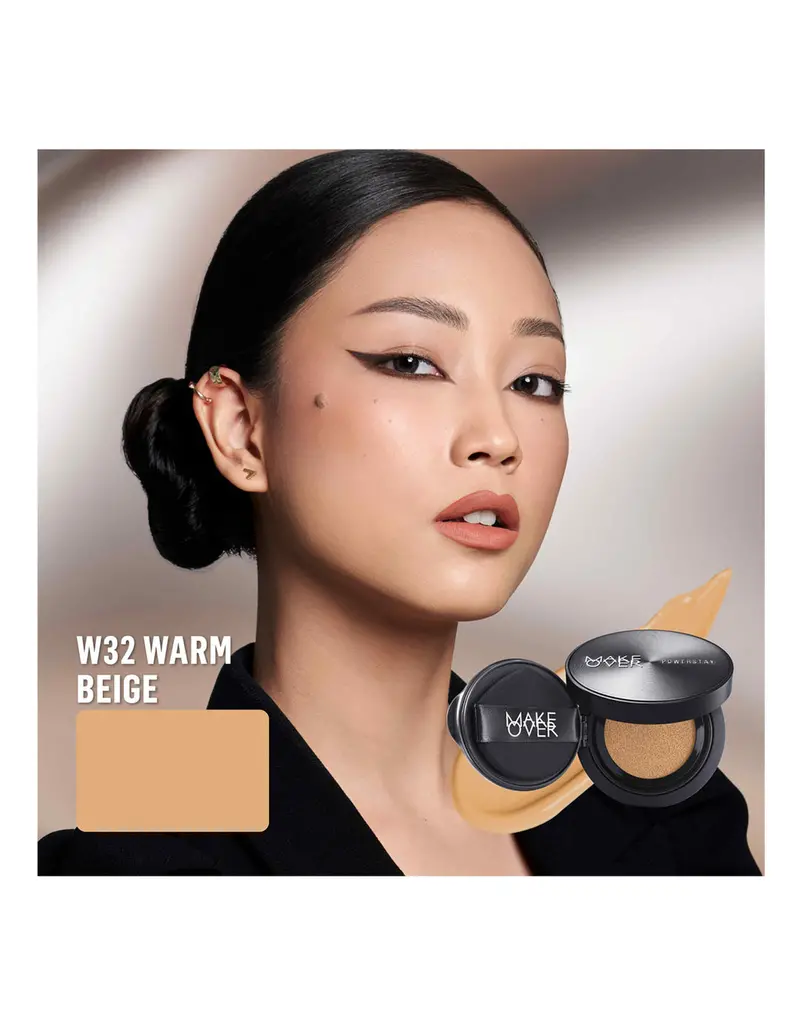 Make Over Powerstay Sync Matte Cushion Foundation In Honey Beige (W33), 12 G 1