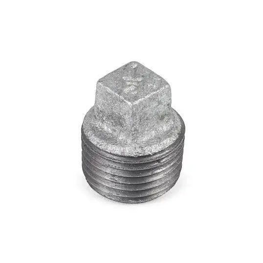 Male Galvanized Cap Plug, 1/2 Inch 1