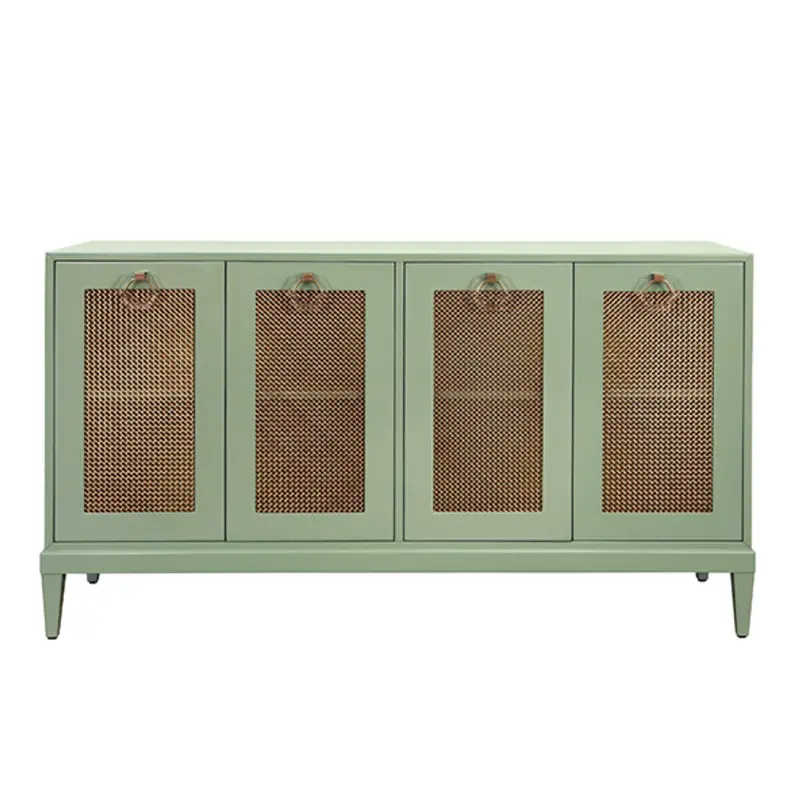 Marcella Four-Door Buffet In Vibrant Green Lacquer Finish 1