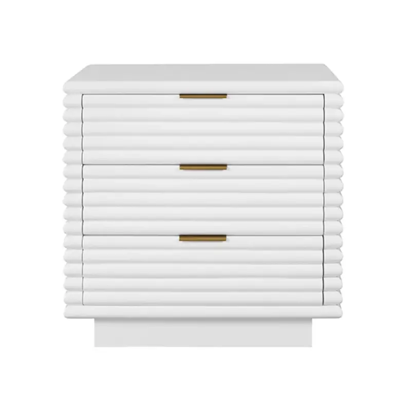 Mateo Glossy White Lacquer Side Table With Clean Lines 1