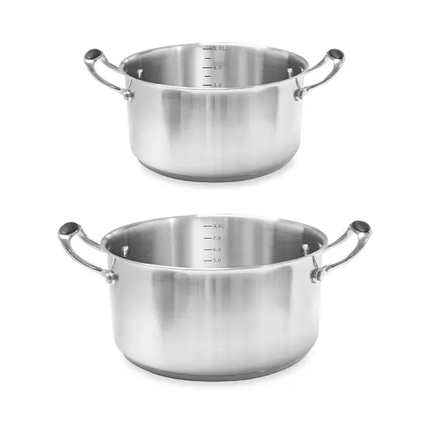 Mathon Excell’Inox Stainless Steel Saucepans (24 Cm & 28 Cm) 1