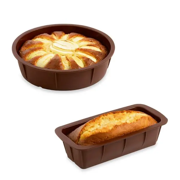 Mathon Flexi’Mould Silicone Bakeware Set: 24 Cm Loaf & Round Cakes 1