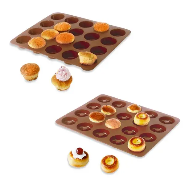 Mathon Flexi’Plaque Silicone Mini-Muffin & Mini-Savarin Trays (2-Pack) 1