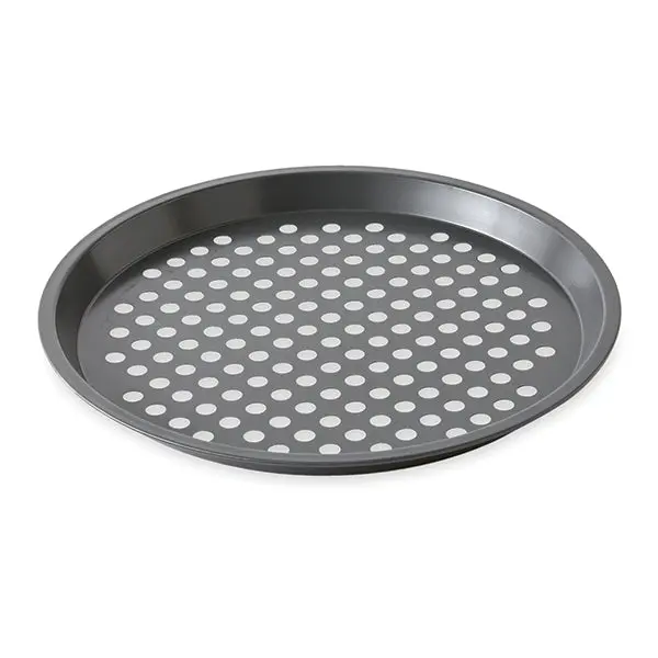 Mathon Perforated Nonstick Pizza Pan – 29.5 Cm Steel Tray 1