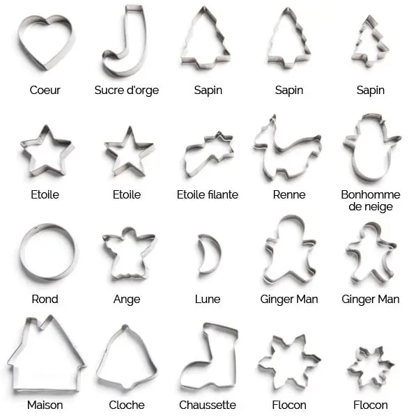 Mathon Stainless Steel Holiday Cookie Cutter Set – 20-Piece 1