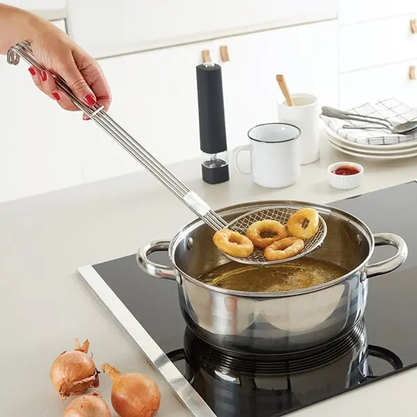 Mathon Stainless Steel Spider Strainer For Deep-Frying 1