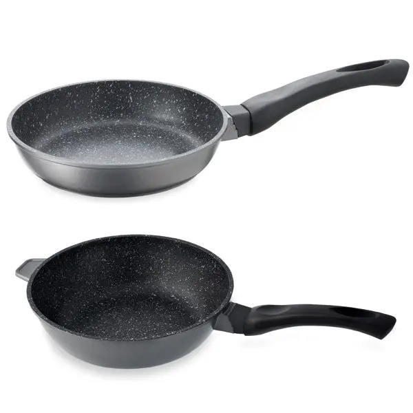 Mathon Stone-Effect Frying Pan & Sauté Pan Combo – 28 Cm Diameter 1