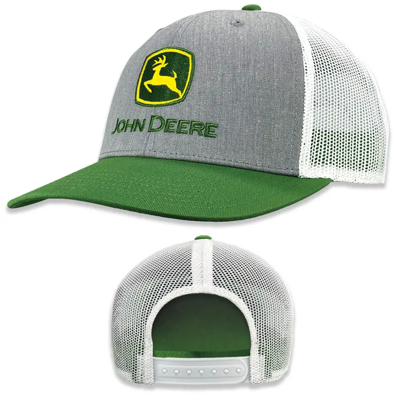 Men'S John Deere Green Embroidered Script Cap 1