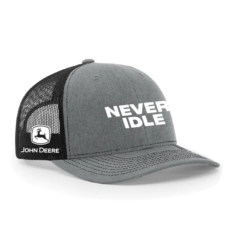 Men'S John Deere Grey 'Never Idle' Performance Cap 1