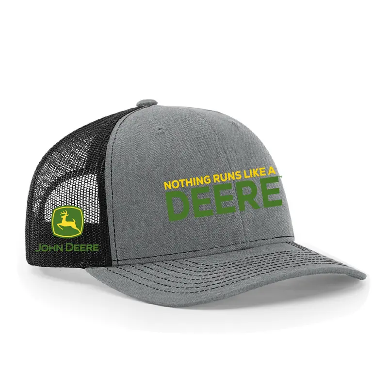 Men'S John Deere Grey 'Nothing Runs Like A Deere' Snapback 1