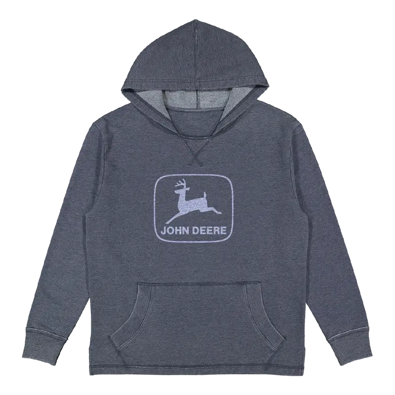 Men'S John Deere Vintage Navy Fleece Hoodie 1
