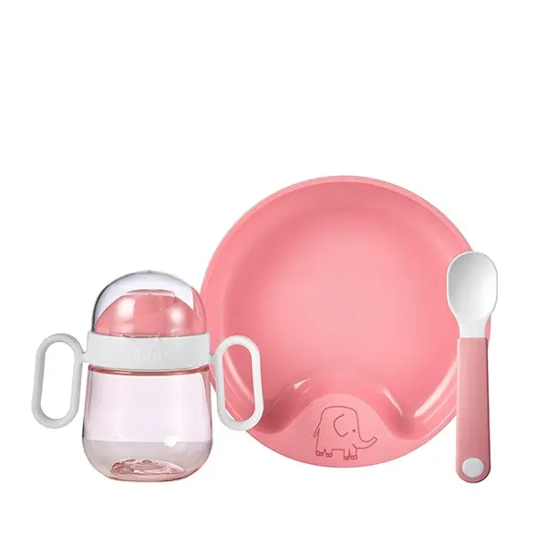 Mepal Pink 3-Piece Baby Meal Set 1
