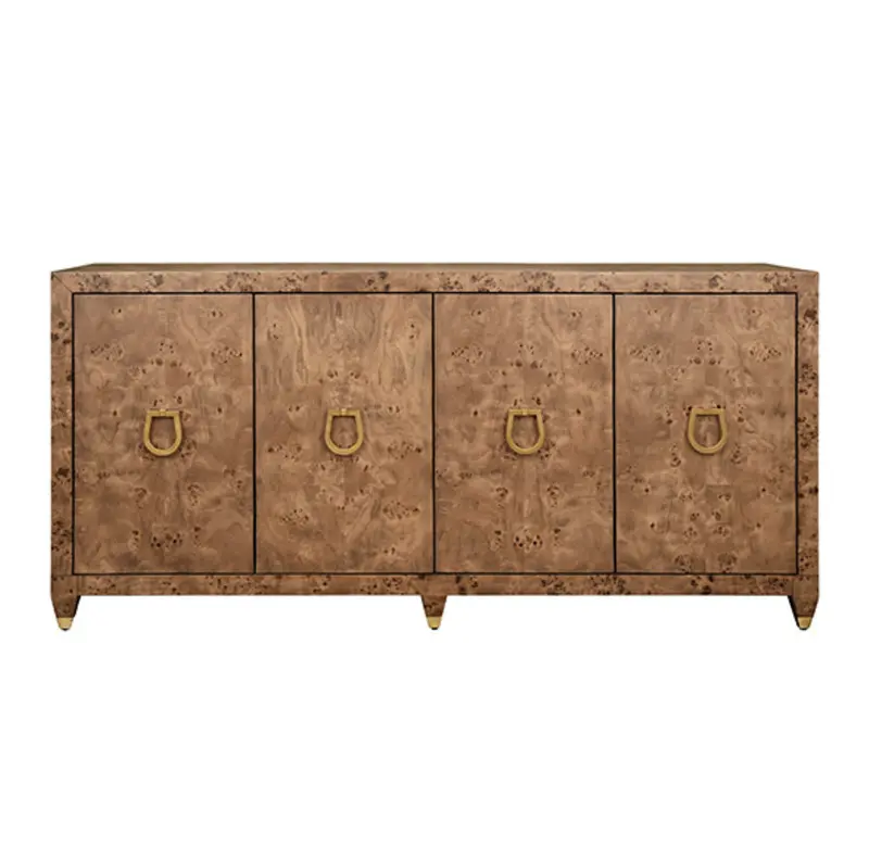 Mulligan Four-Door Dark Burlwood Buffet Cabinet 1