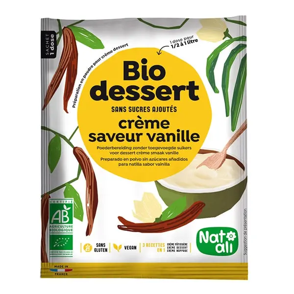 Nat-Ali Vanilla Pudding Powder – Ready-To-Mix Dessert Mix For Quick Cream Preparations 1