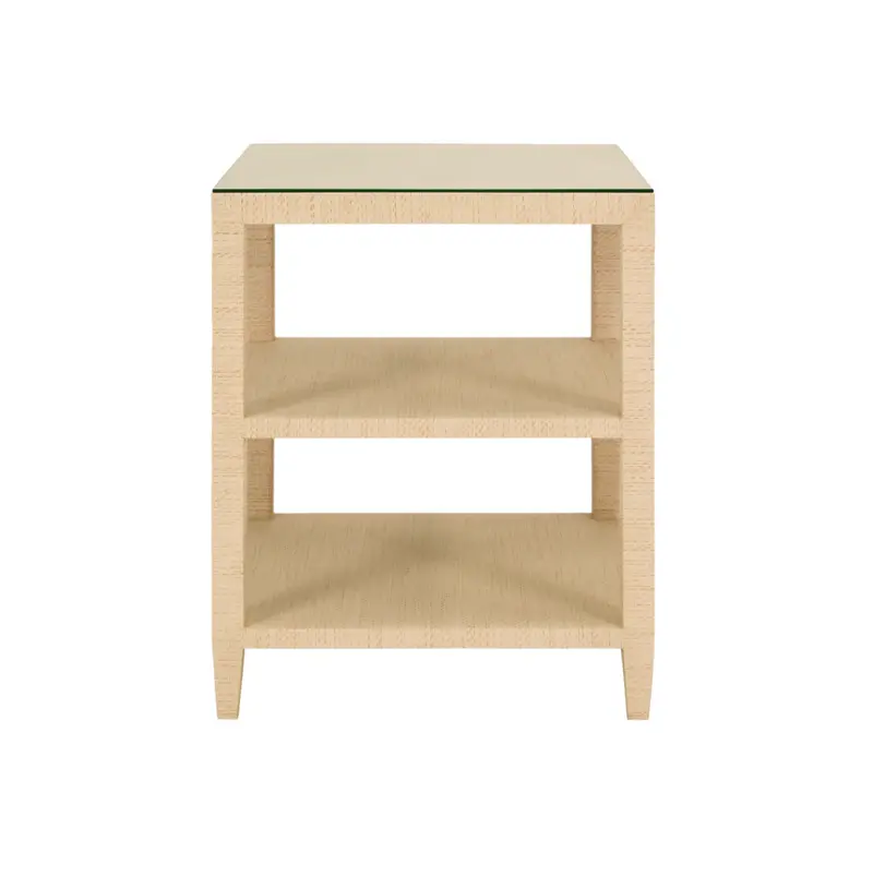 Natural Grasscloth Side Table By Amie 1