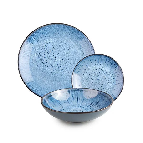 Normandia 12-Piece Ceramic Dinnerware Set For 4 – Rustic-French Inspired Table Service By Ibili 1