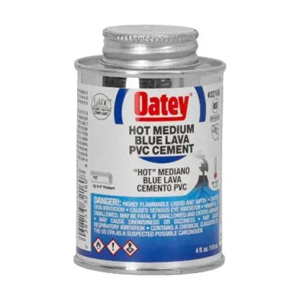 Oatey Blue Pvc Cement – Solvent-Based, 4 Oz Can, Model 32160 1