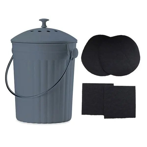 Odor-Control Compost Bin Kit – Includes 2 Activated Charcoal Filters 1