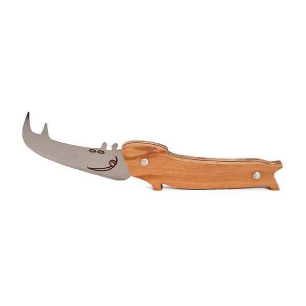 Olive Wood Cheese Knife With Rhino Blade By Roger Orfèvre 1
