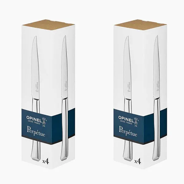 Opinel Perpétue Stainless Steel Knife Set – 2 X 4-Piece Gift Boxes 1