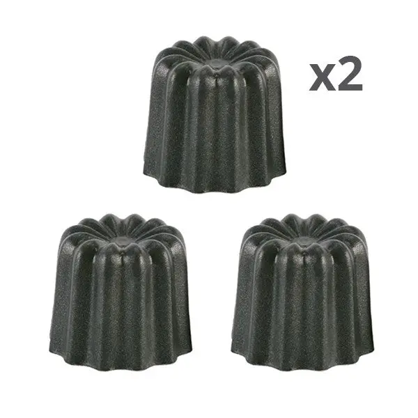 Patisse Aluminum Canelé Mold Set – 6 Non-Stick Molds (5.5 Cm) 1
