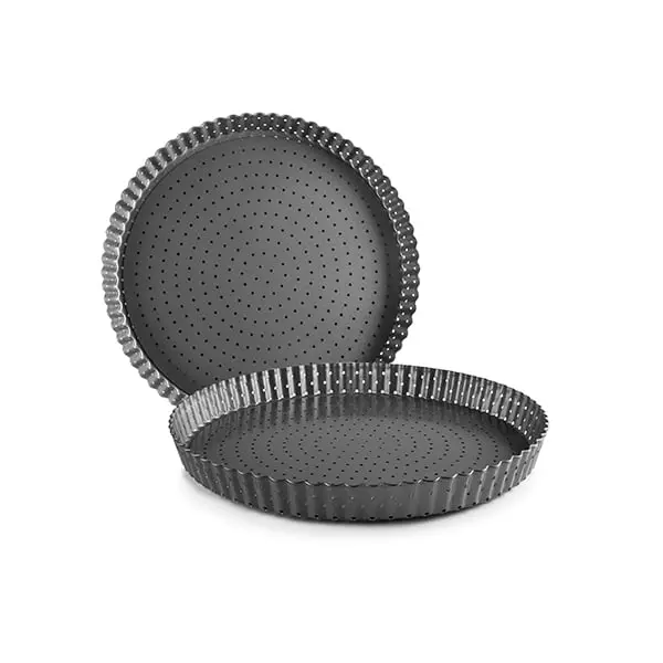 Perforated Fluted Tart Pan – 28 Cm Removable Bottom, Non-Stick Coating By Ibili 1