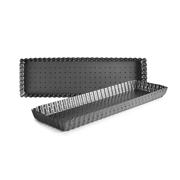 Perforated Rectangular Baking Tray – 35 × 11 Cm, Stainless Steel, Ibili 1