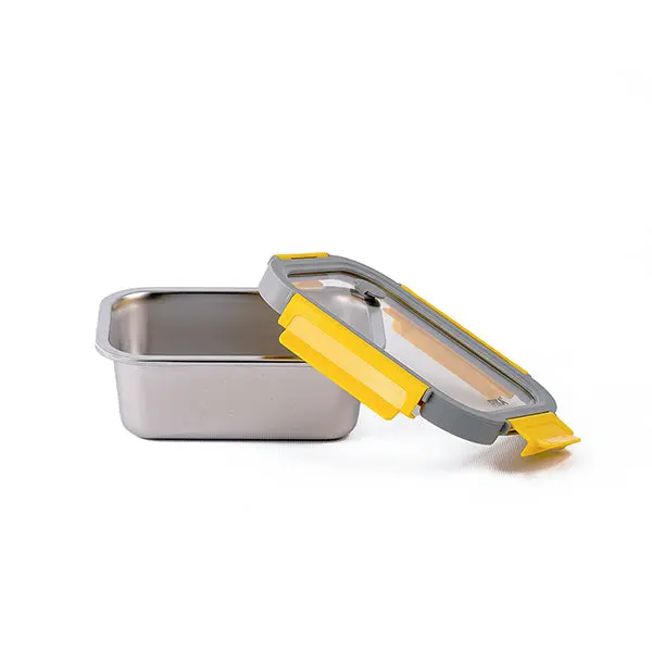 Pika Rectangular Stainless Steel Food Storage Container – 800 Ml, Microwave-Safe 1