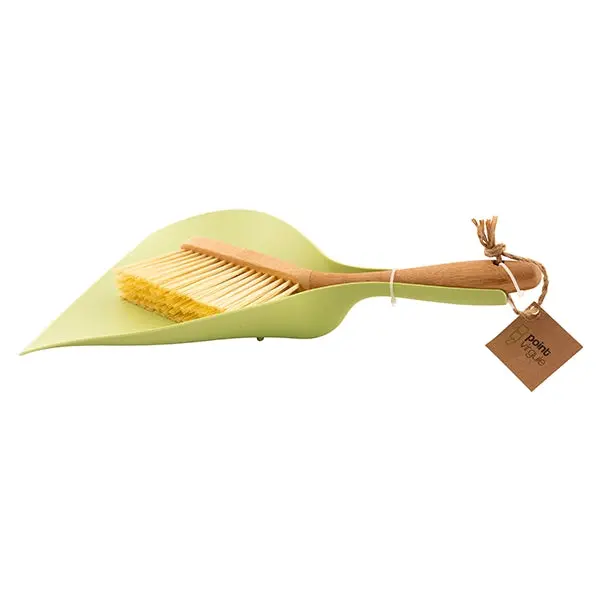 Point Virgule Bamboo Dustpan And Broom Set 1