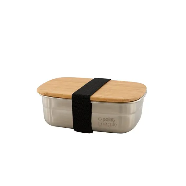 Point Virgule Bamboo & Stainless Steel Lunch Box – 450Ml Eco-Friendly Container 1