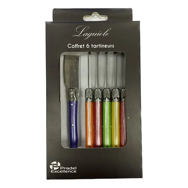Pradel Excellence 6-Piece Laguiole Butter Spreader Set 1