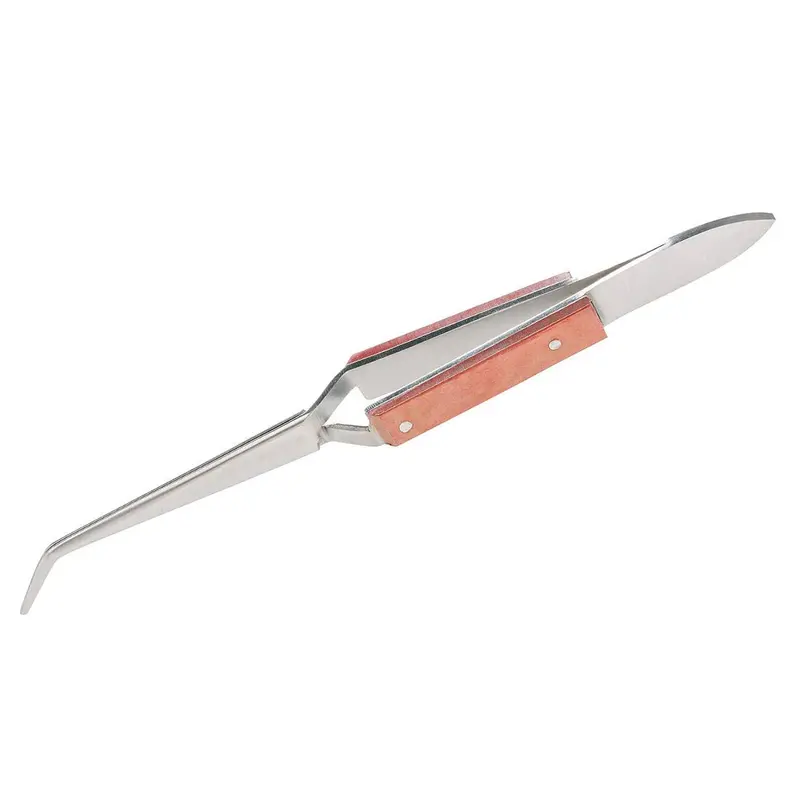 Prodont Holliger Self-Locking Curved Plier – Steel & Wood Handle 1