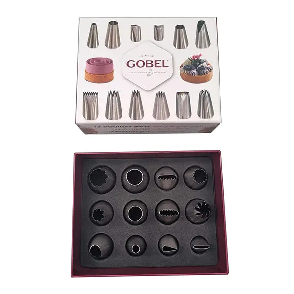 Professional Stainless Steel Piping Nozzle Set (12 Pcs) – Gl364 – Gobel 1