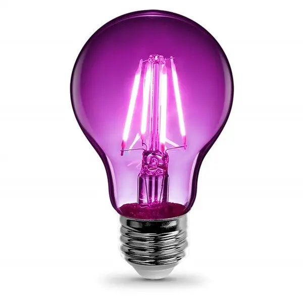 Purple Filament A19 Led Bulb – 3.6W, Vintage Style, E26 Base 1
