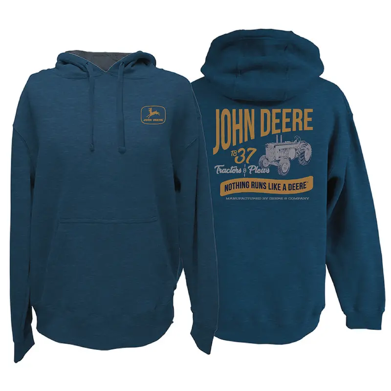 Retro-Inspired John Deere Vintage Pullover Hoodie – Navy 1