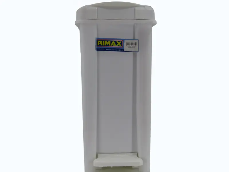 Rimax 10-Liter Plastic Trash Can – White, Stackable, Model 3980 1