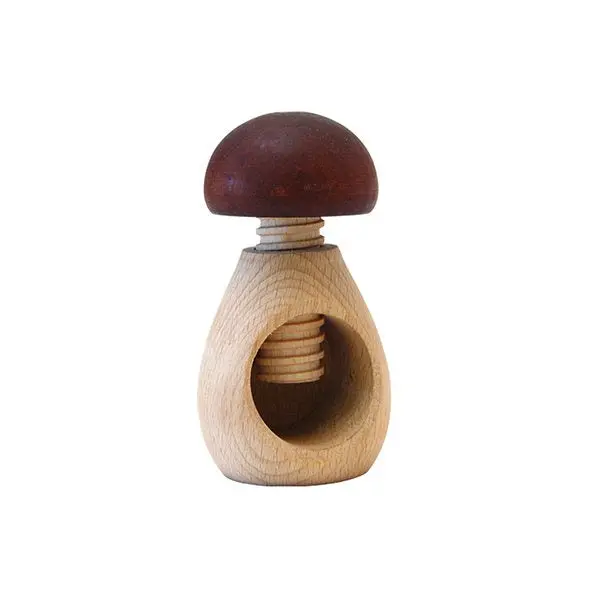 Roger Orfèvre Mushroom-Shaped Wooden Nutcracker – Artisanal Kitchen Tool 1