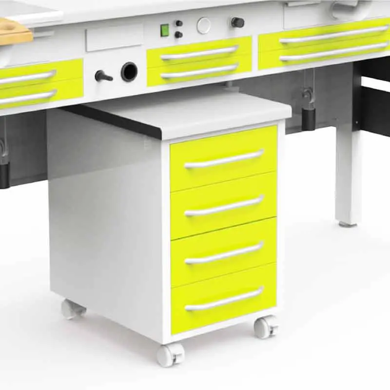 Rossi Caws Mobile 4-Drawer Lab Cart – Under-Workbench Design 1